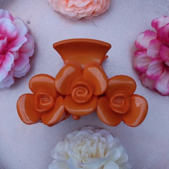 Fashion Claw Long Hair Tie Floral Girl Women Casual Spring Summer Accessory Gift - Picture 1 of 1